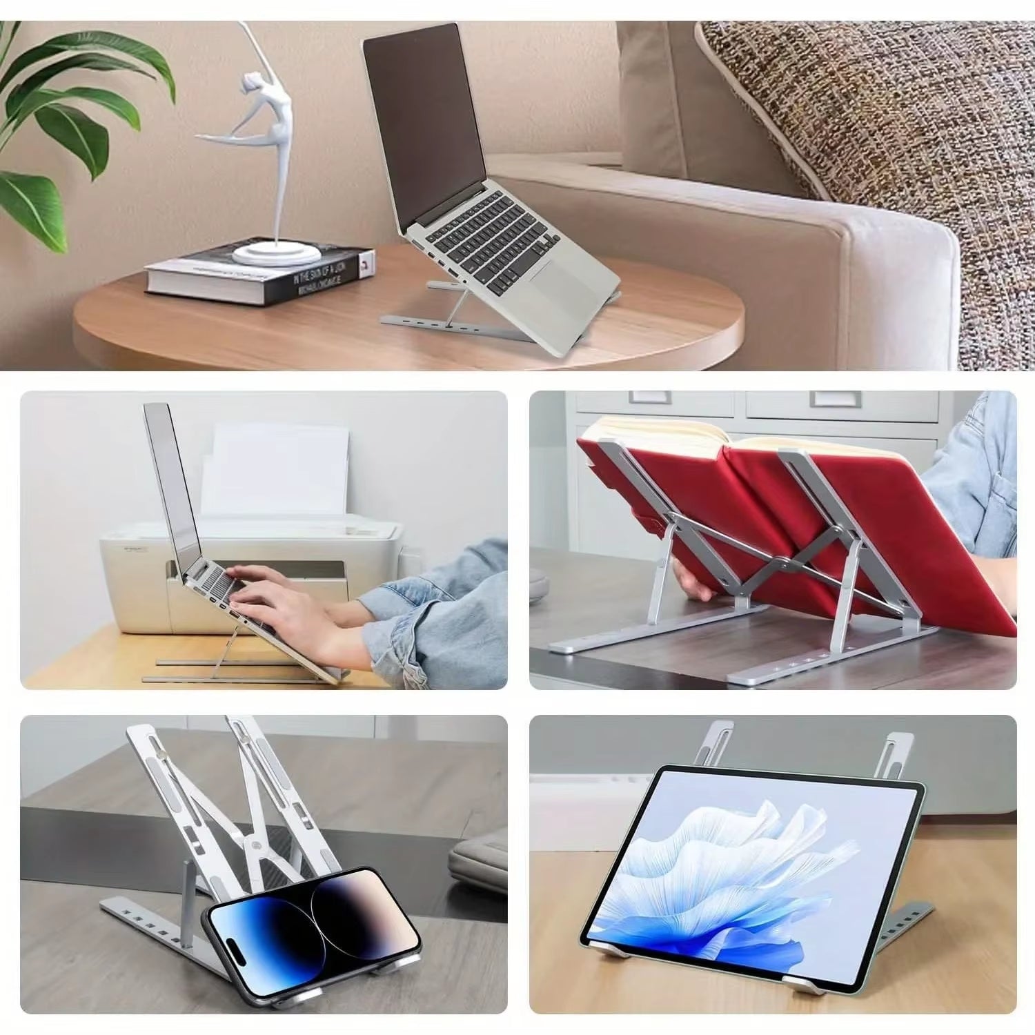 Adjustable Laptop Stand - Foldable & Portable Design for 8-16” Laptops