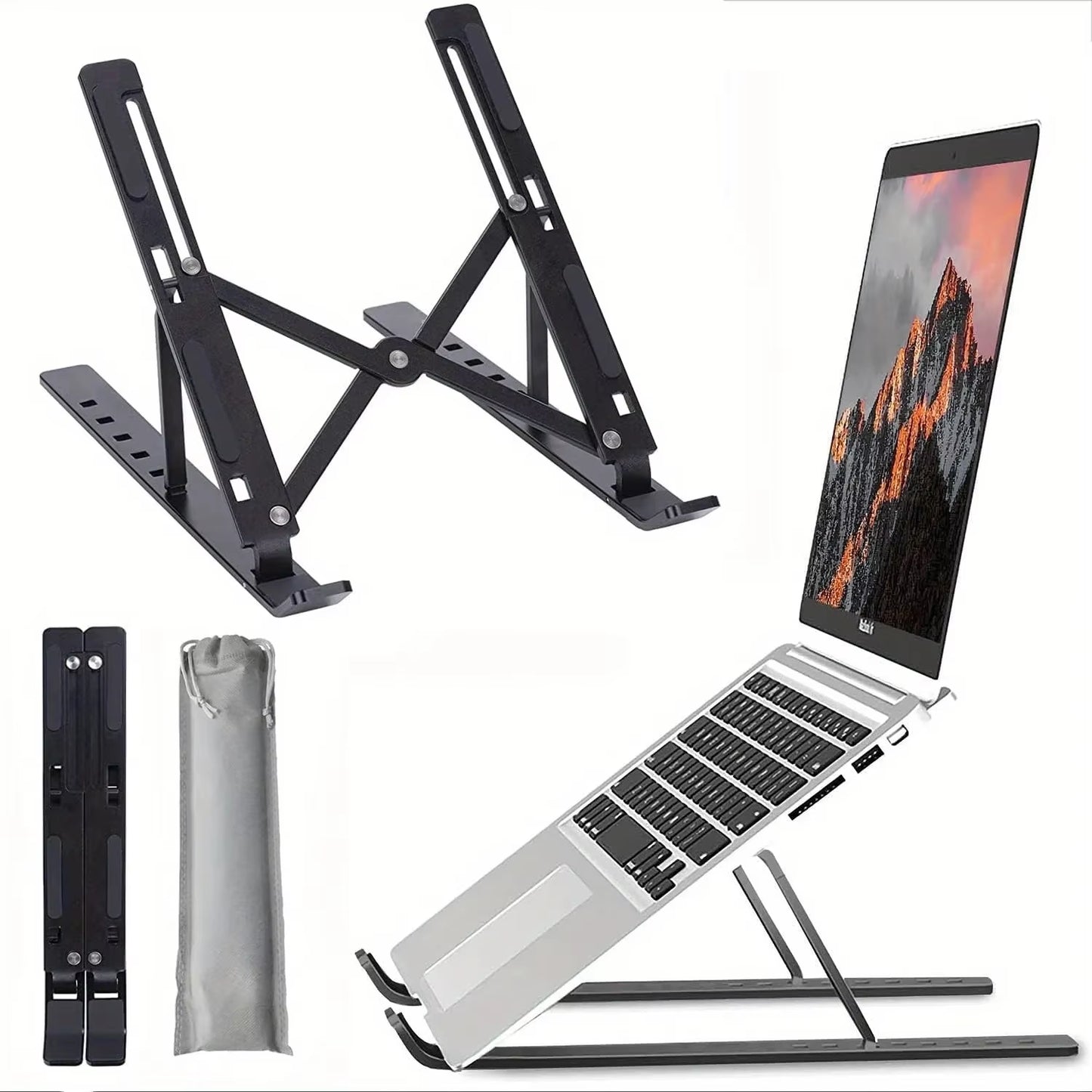 Adjustable Laptop Stand - Foldable & Portable Design for 8-16” Laptops