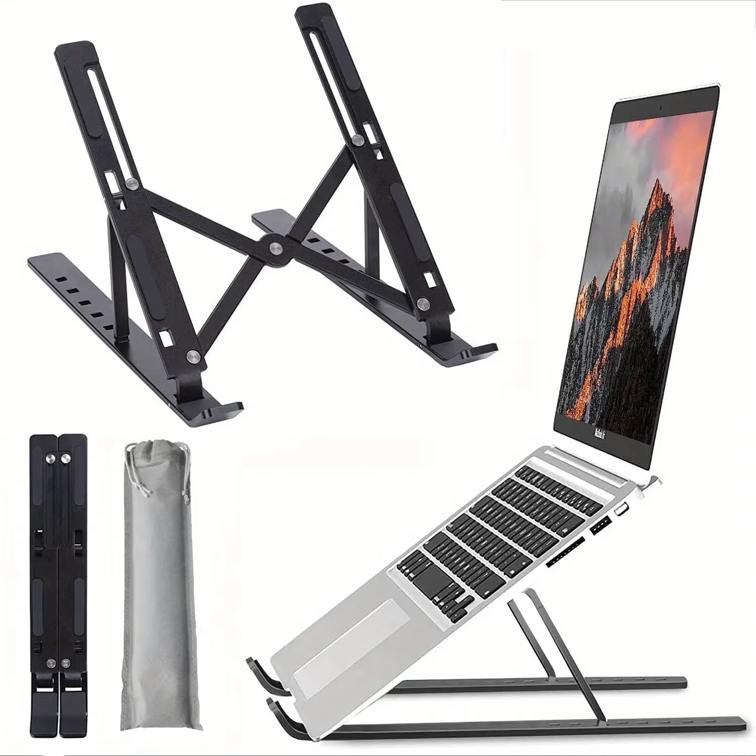 Adjustable Laptop Stand - Foldable & Portable Design for 8-16” Laptops
