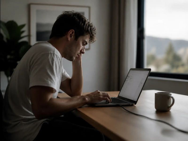 Remote worker struggling with a poor setup