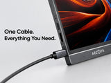 ARZOPA device with a cable connected on a light gray background